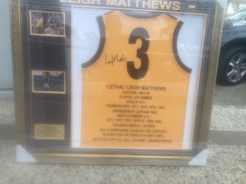 Hawthorn-Leigh Matthews Signed Number 3 Jumper