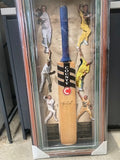 CRICKET-Shane Warne Signed Bat/ Framed