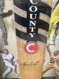 CRICKET-Shane Warne Signed Bat/ Framed