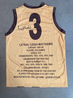 HAWTHORN Leigh Matthews No 3 Signed Jumper