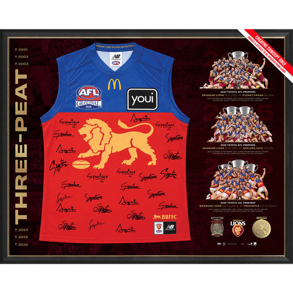BRISBANE Lions 2026 Premiers Team Signed Guernsey