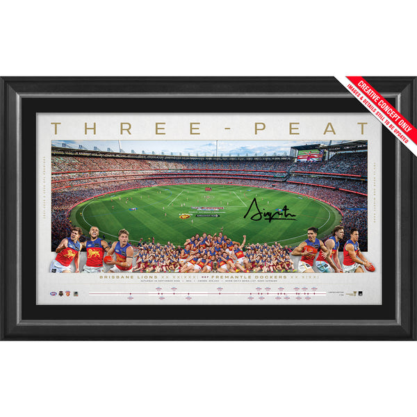 BRISBANE-Josh Dunkley 2026 Premiers Signed Panoramic
