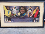 QLYMPICS-Cathy Freeman signed print -winning gold medal 2000 Olympics