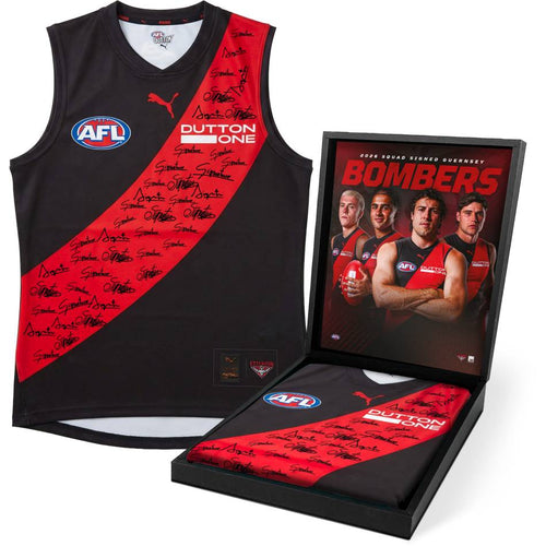 ESSENDON Football Club 2026 Squad Signed Guernsey