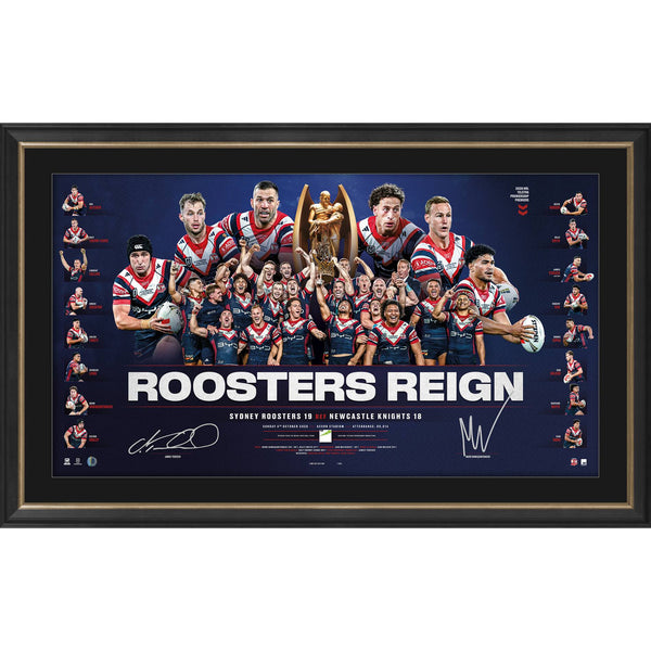 NRL-Tedesco and Nawaqanitawase 2026 Premiers Dual Signed Lithograph