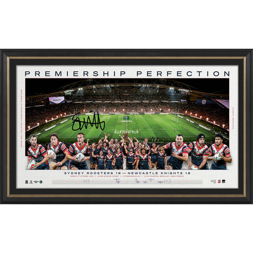 NRL-Sam Walker Signed Sydney Roosters 2026 Premiers Panoramic