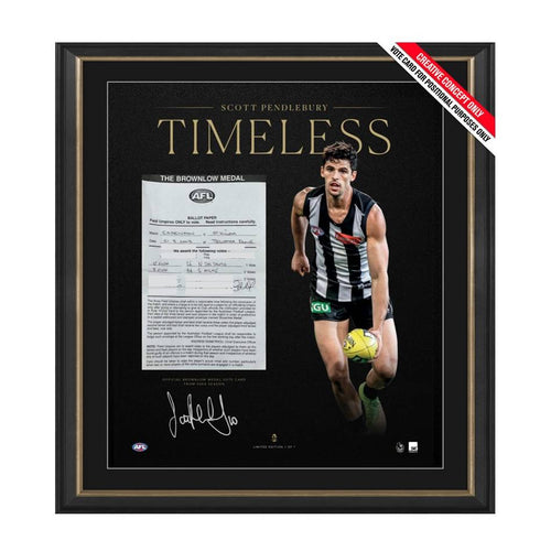 Scott Pendlebury 2014 Brownlow Vote Card Display