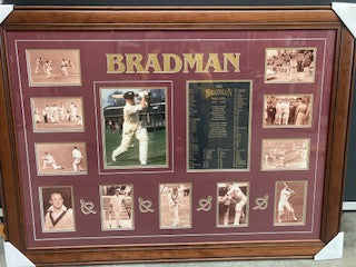 BRADMAN-Bradman collage of photos included a Signed colour photo