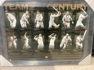 CRICKET-Australian Team of the 20th Century/Framed