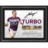 NRL MANLY-Tom Trbojevic Signed Dally M Lithograph