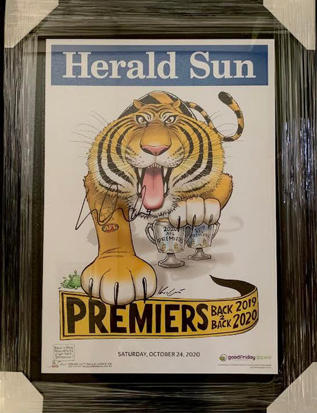 Richmond 2019 Premiership Poster Signed By Dustin Martin