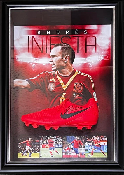 SOCCER-Andrés Iniesta Signed Boot