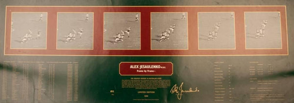 Carlton-Alex Jesaulenko AFL Poster - Frame by Frame- Signed FRAMED