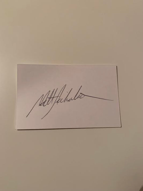 Australian Test Cricketer Card SIGNED - Matt Nicholson