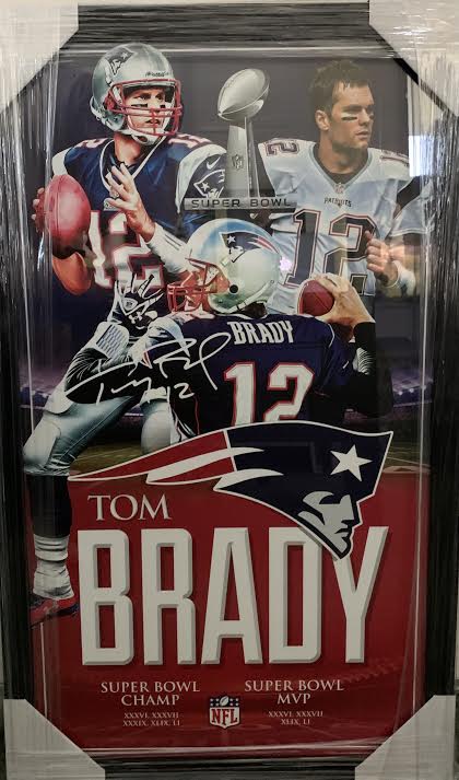 NFL - Tom Brady Signed Super Bowl Print/ Framed