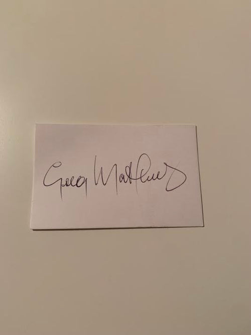 Australian Test Cricketer Card SIGNED - Greg Matthews
