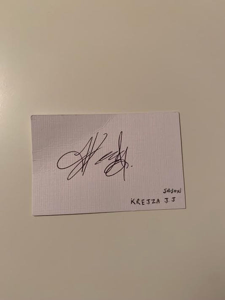 Australian Test Cricketer Card SIGNED - Jason Krejza