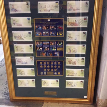 QLYMPICS-Australian Olympic Stamp Sheets Signed Susie O'Neill