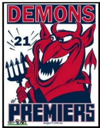 Melbourne Demons 2021 Premiership Poster Framed