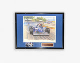 CAR RACING-Australian Grand Prix (1995) - Damon Hill framed poster with signature
