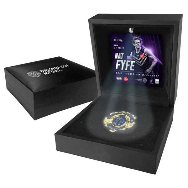 FREMANTLE-Nat Fyfe 2019 Boxed Brownlow Medal Display