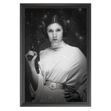MOVIES-Star Wars - Princess Leia - Black & White Poster - Framed
