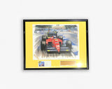 CAR RACING-Australian Grand Prix (1987) - Gerbard Bergers framed poster with Signature