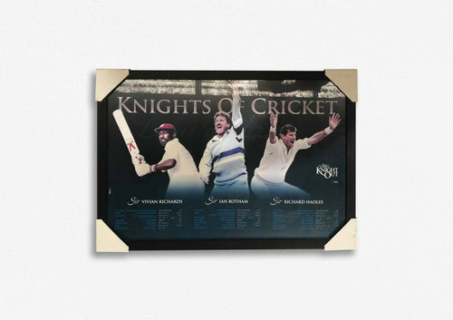 CRICKET-Knights of Cricket Framed- Richards/Botham/Hadlee