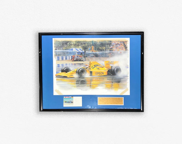 CAR RACING-Australian Grand Prix (1989) - Thierry Boutsen framed poster with Signature