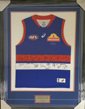 WESTERN BULLDOGS 2022 SQUAD SIGNED GUERNSEY FRAMED