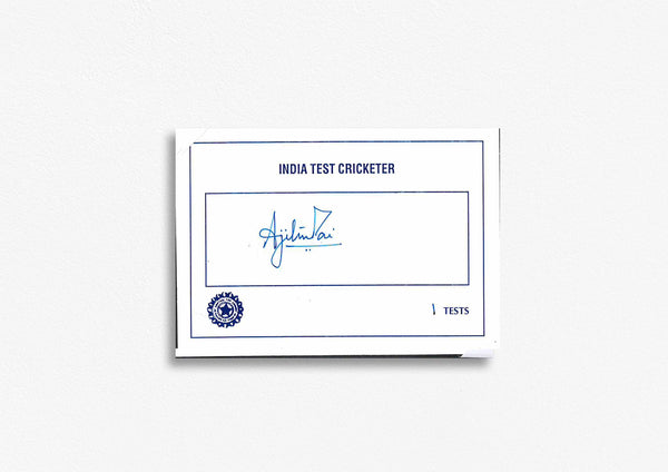 Indian Test Cricketer Card Signed - A.M Pai