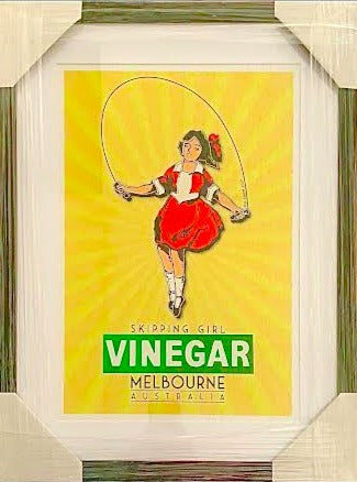 Australian Art - The Skipping Girl Vinegar Sign - Vintage Poster/Framed