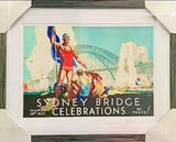 Australian Art - Sydney Harbour Bridge - Vintage Poster/Framed