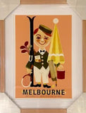 Australian Art - Melbourne 1956 Olympics - Vintage Poster/Framed