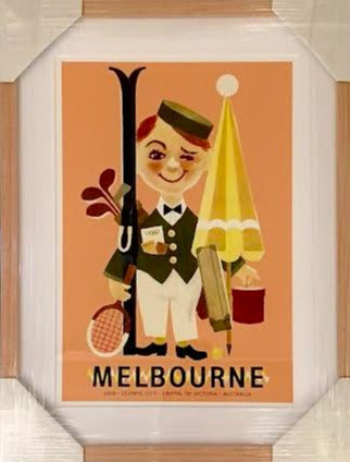 Australian Art - Melbourne 1956 Olympics - Vintage Poster/Framed
