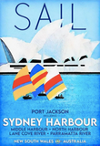 Australian Art - Sail The Harbour - Vintage Poster/Framed