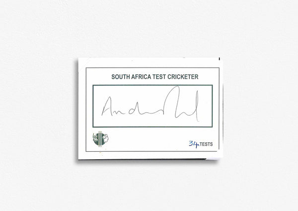 South African Test Cricketer Card Signed - Andre Nel