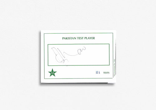 South African Test Cricketer Card Signed - Azhar Mahmood