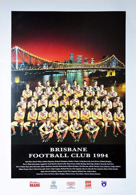 BRISBANE LIONS OFFICIAL HERALD SUN 2024 FRAMED POSTER