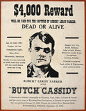 Wanted Dead Or Alive Butch Cassidy Poster