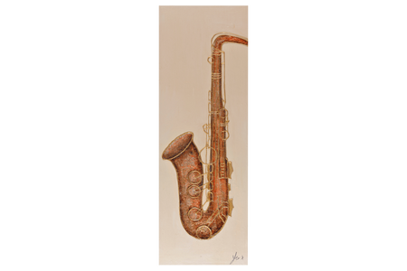 3D Trombone Framed Canvas