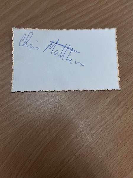 Australian Test Cricketer Card SIGNED - Chris Matthews