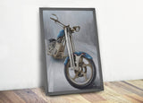 3D - Chopper Motorcycle  Oil Painting