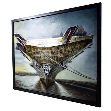 3D - Air Ship Framed Canvas