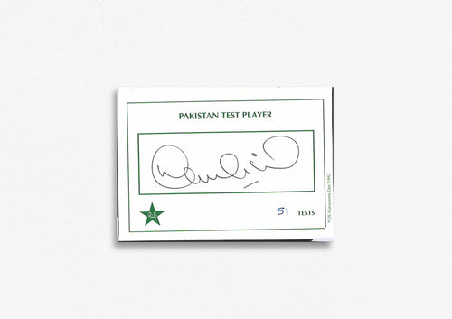 Pakistani Test Cricketer Card Signed - D. Kaneria