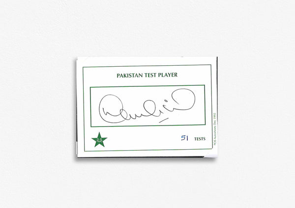 Pakistani Test Cricketer Card Signed - D. Kaneria
