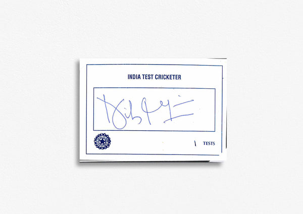 Indian Test Cricketer Card Signed - D. Mongia