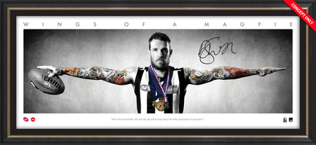 COLLINGWOOD CAPTAINS DELUXE SIGNED GUERNSEY DISPLAY