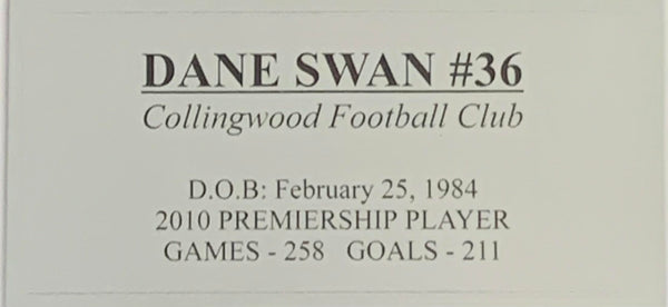 Collingwood-Dane Swan Signed Jersey Framed