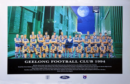GEELONG-SELWOOD AND HAWKINS 2022 PREMIERS DUAL SIGNED LITHOGRAPH